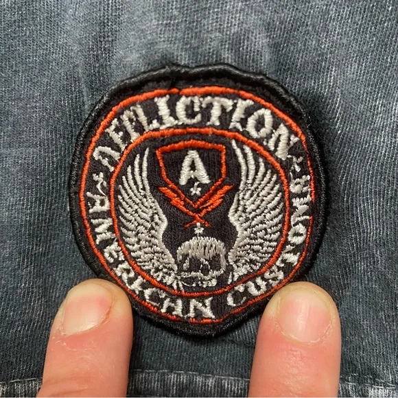 Vintage Affliction Men’s Affliction American Customs Y2K Logo T-Shirt Medium